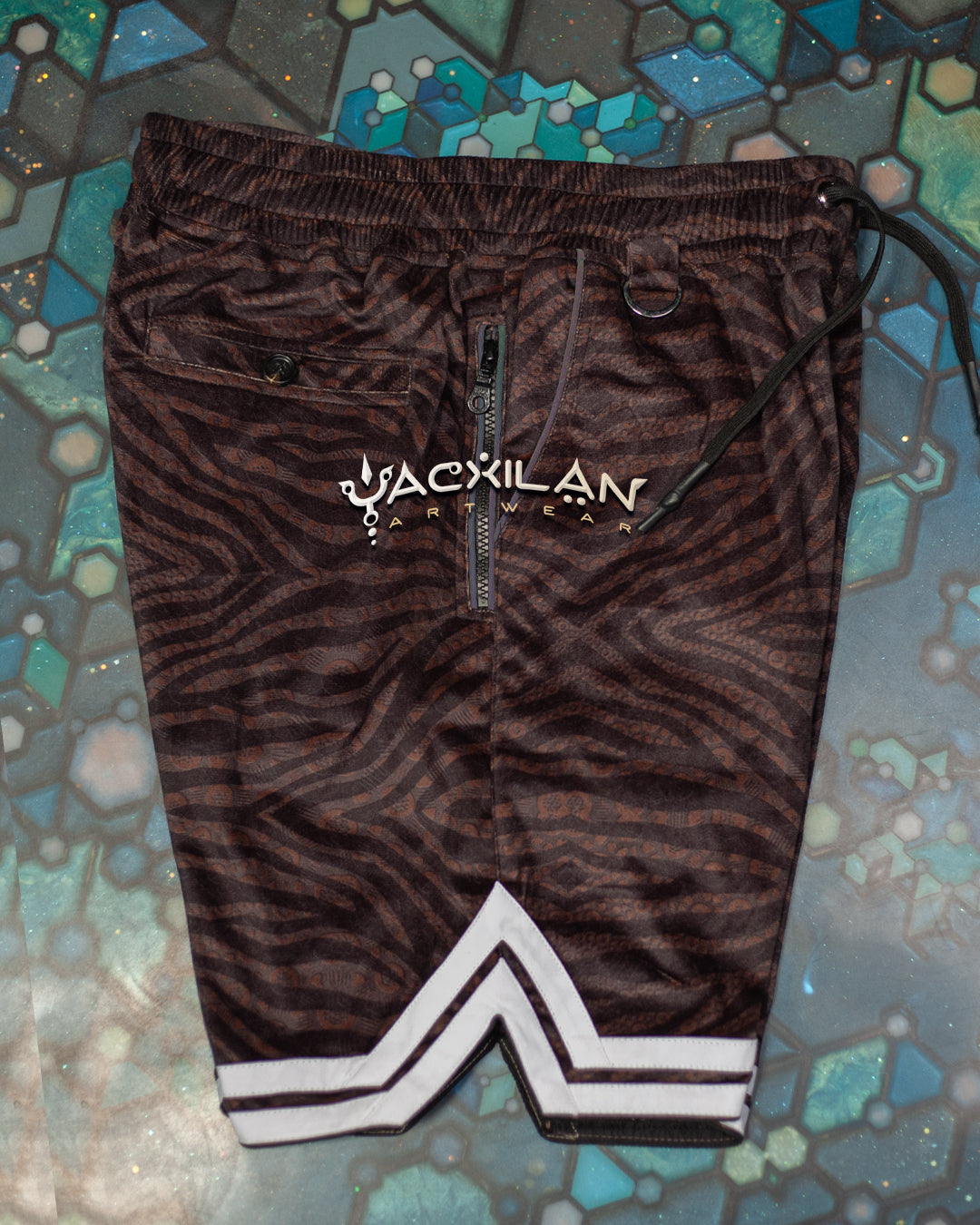 Boxing Short White Mountains Men / Velvet Fawn - SHERKANKA